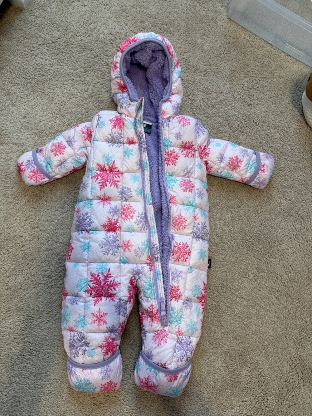 Spyder Infant Plush Hooded Snowsuit - Lavender Purple